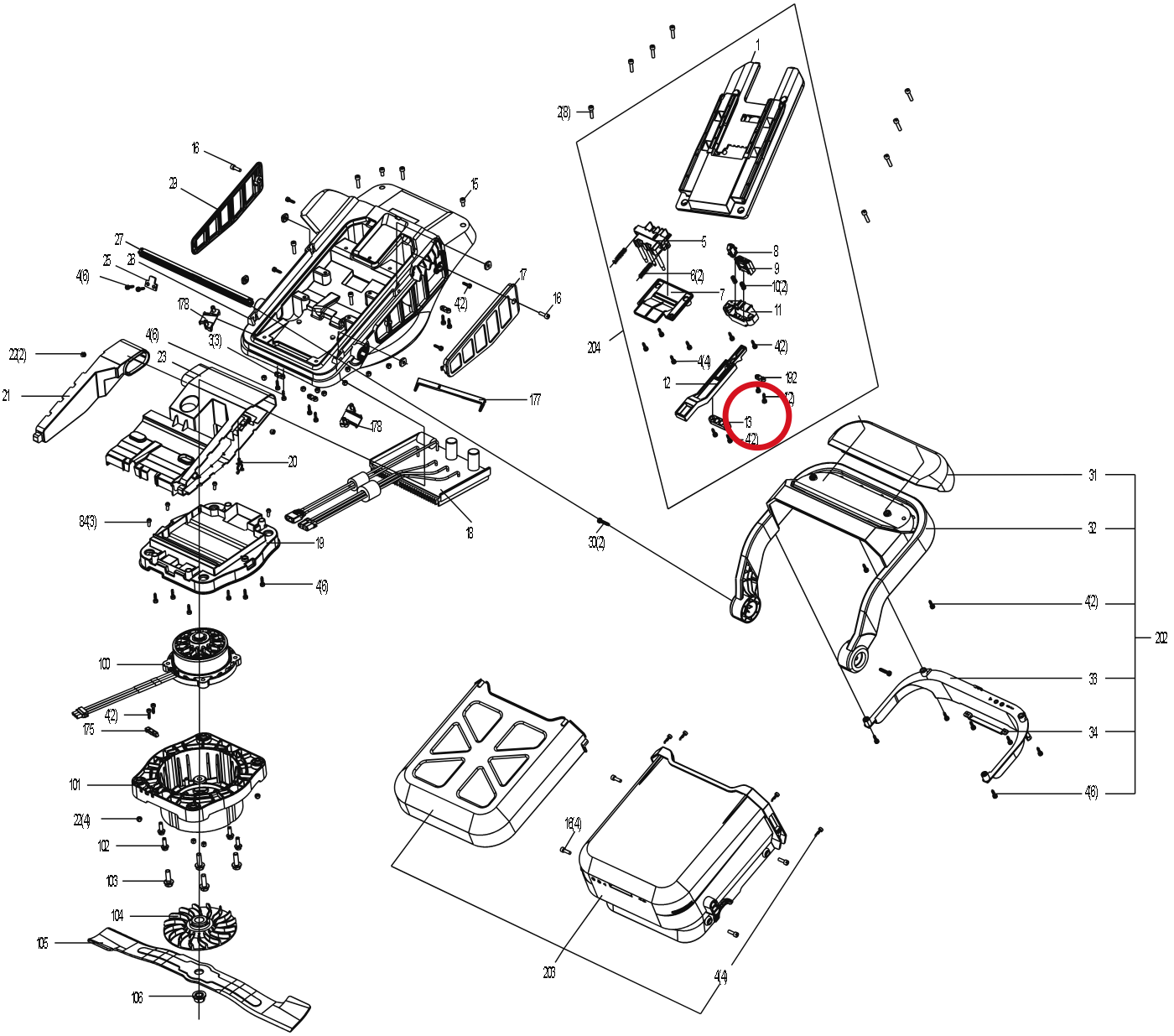 Kress Andruckplatte 59004710 – Position in der Explosionszeichnung