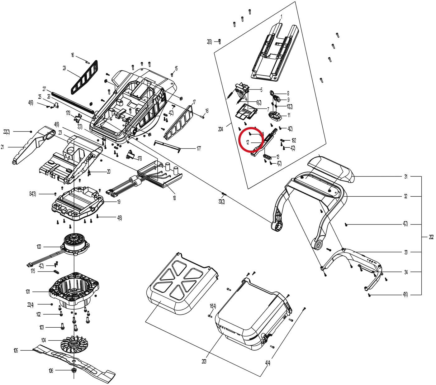 Kress Antriebswelle 59004736 – Position in der Explosionszeichnung