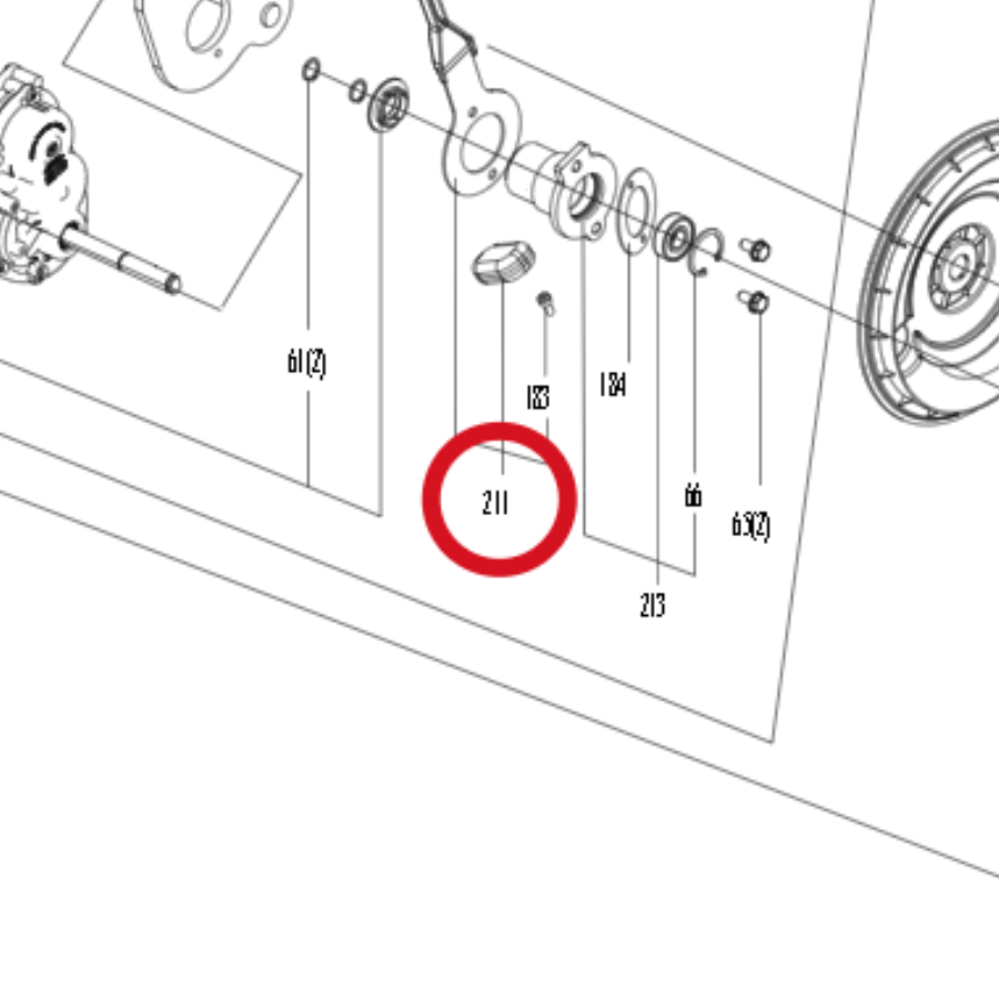 Kress Montage des hinteren Höheneinstellgriffs 59004911 – Position in der Explosionszeichnung