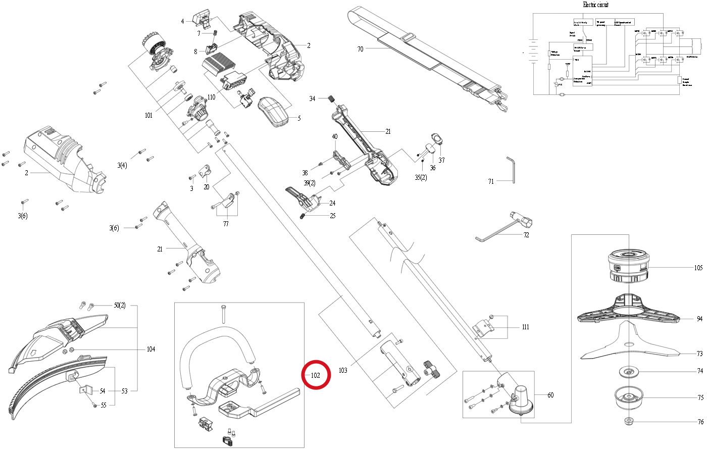 Kress Zusatzgriff-Set 59005736 – Position in der Explosionszeichnung