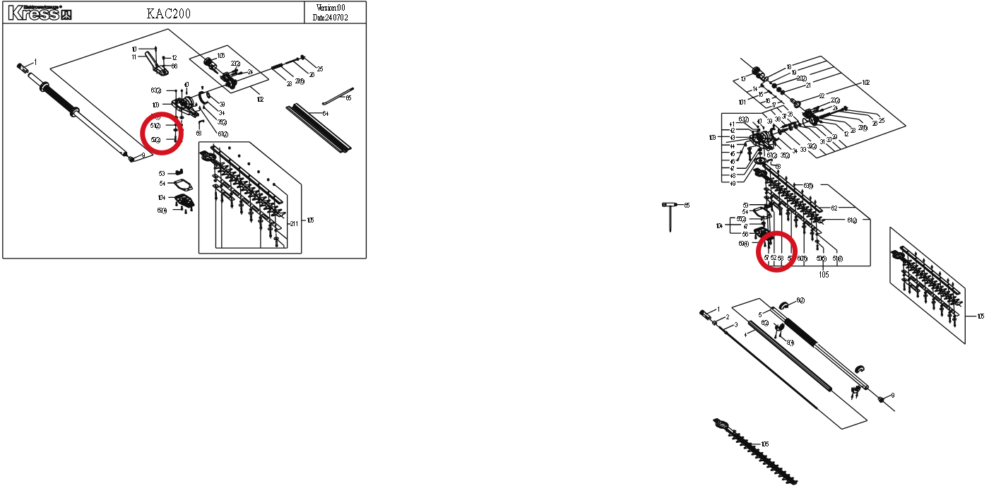 Kress Schraube M5x30 59006160 – Position in der Explosionszeichnung