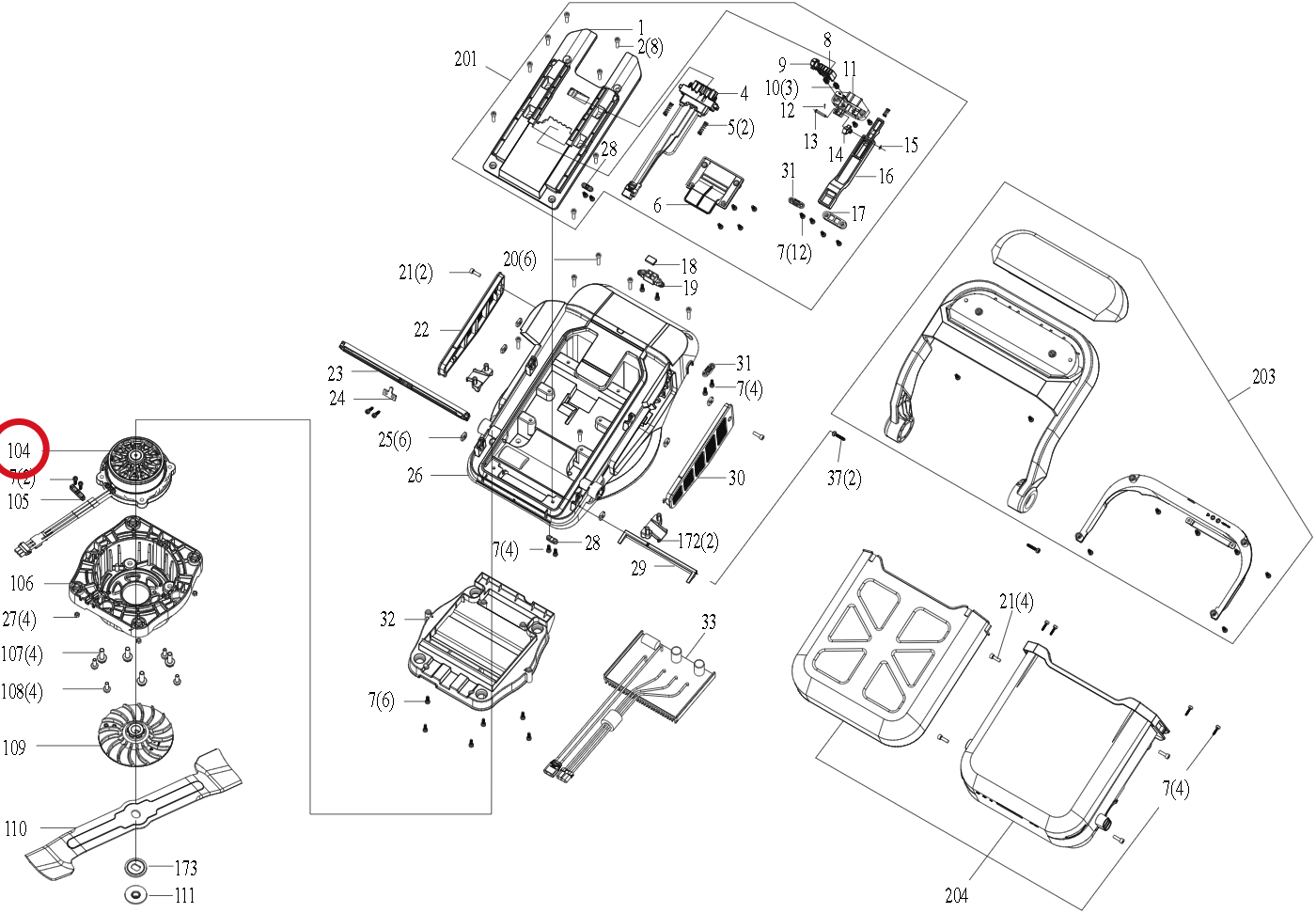 Kress Motor 59006492 – Position in der Explosionszeichnung