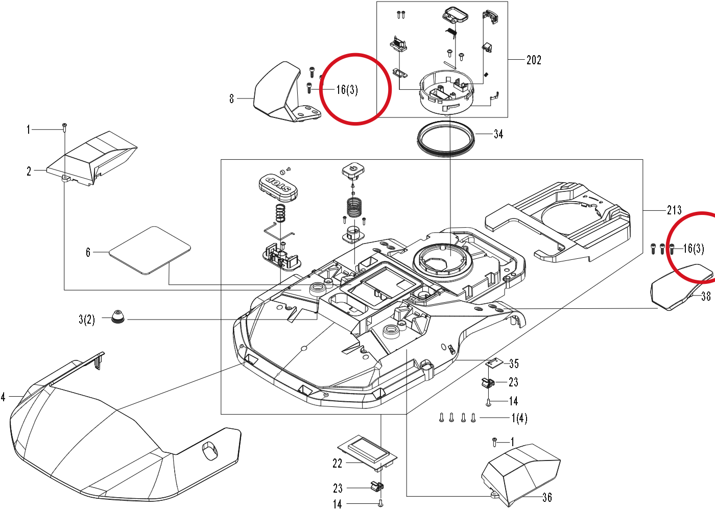 Kress Schraube ST4.8x16 (10 Stk. Kit) 59007544 – Position in der Explosionszeichnung
