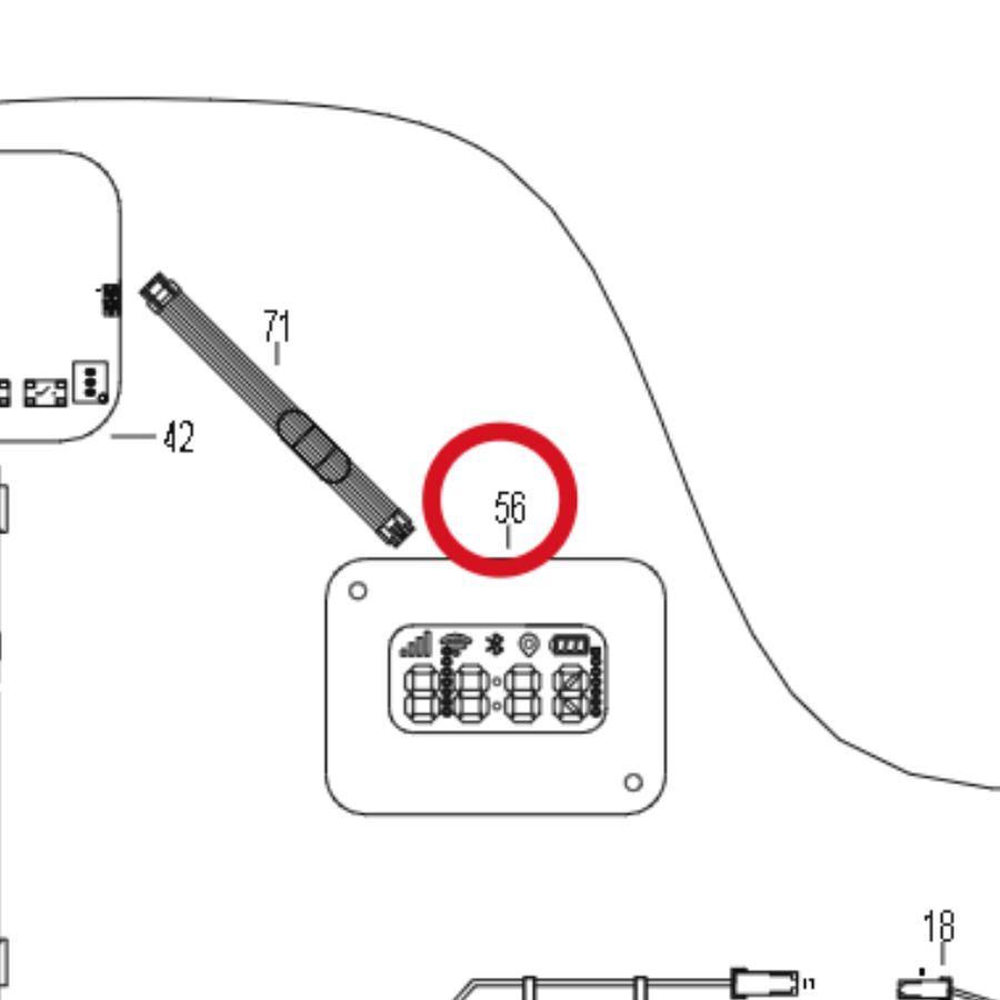 Kress Display-Leiterplatte 59007817 – Position in der Explosionszeichnung