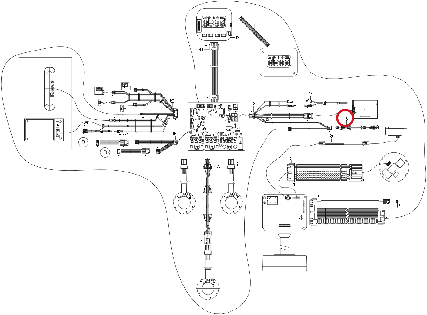 Kress Kabel Messermotor 59007874 – Position in der Explosionszeichnung