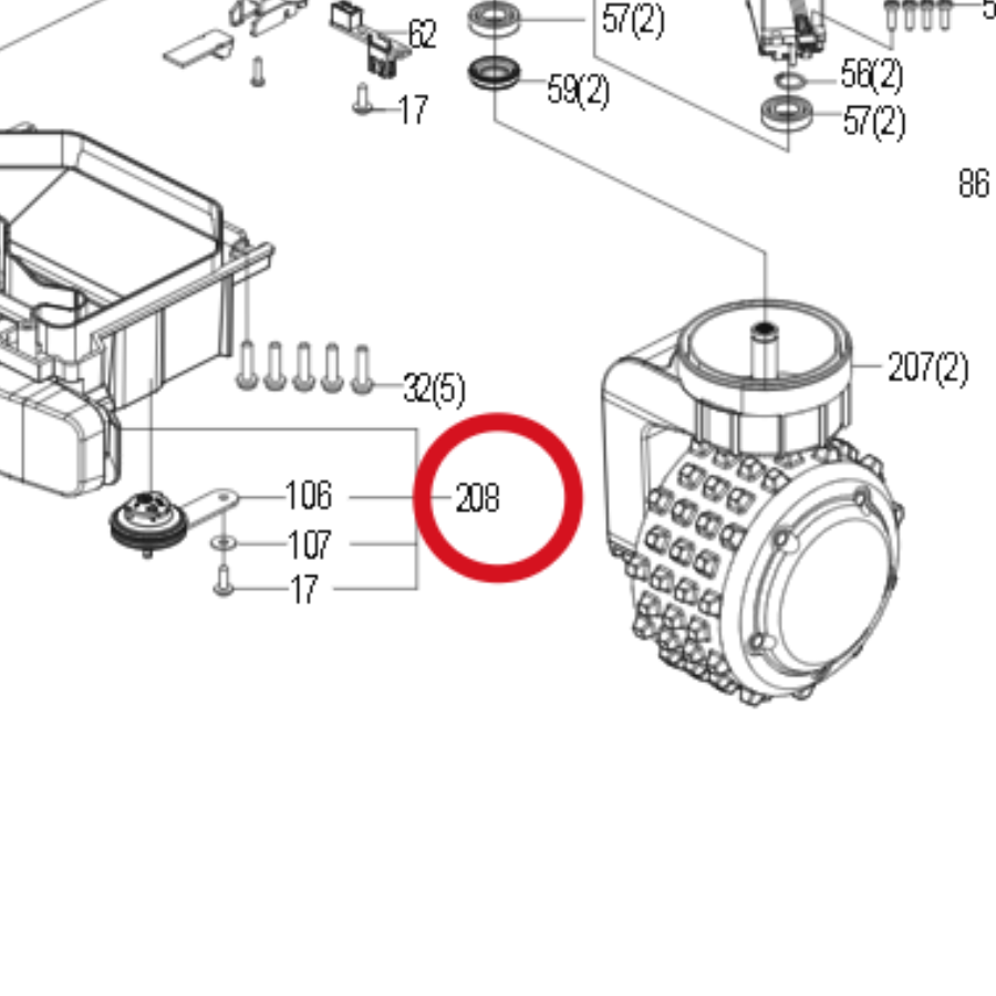 Kress Stossfängerbaugruppe 59008082 – Position in der Explosionszeichnung