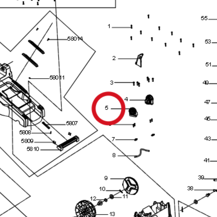 Kress Fester Sitz mit rechtem Griff 60072997 – Position in der Explosionszeichnung