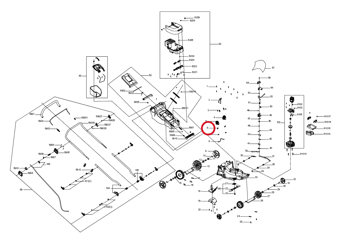 Kress Blechschraube 60072998 – Position in der Explosionszeichnung
