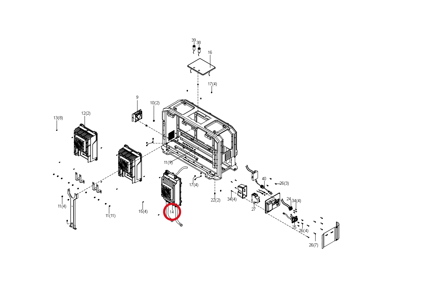 Kress AC-DC-Modul VDE 60073465 – Position in der Explosionszeichnung