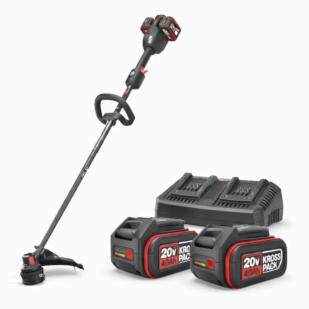 Kress KG154E.9 2×20V Akku Rasentrimmer KIT 38 cm mit 2 Akkus KAB04 und Ladegerät KAC04