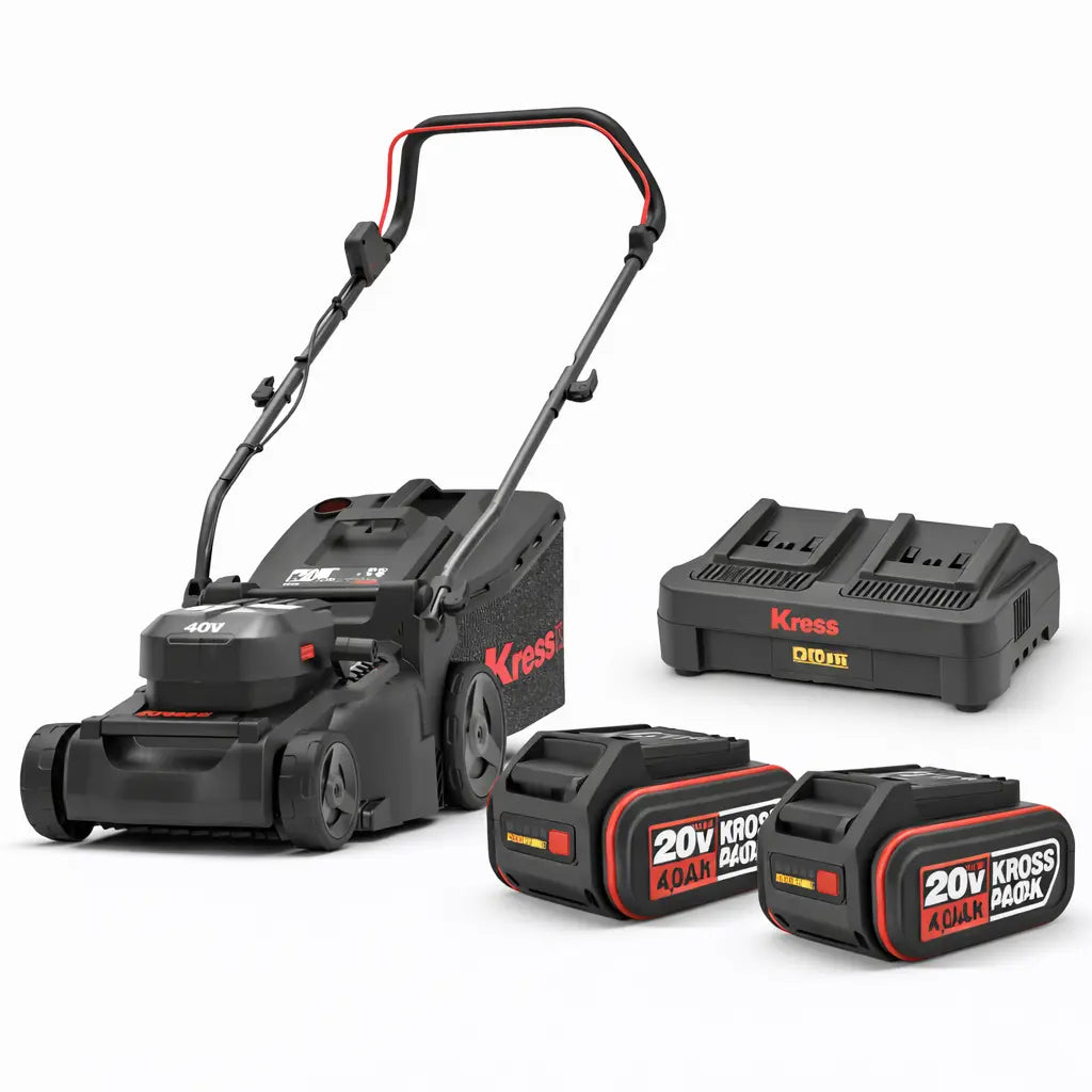Kress KG748.9 2×20V Akku-Rasenmäher 41 cm KIT – inkl. Akkus & Ladegerät Kress