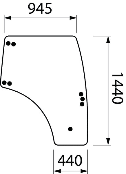 Landini Fensterscheibe