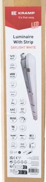 LED-Leuchte mit Streifen - 1x15W 60cm 6500K