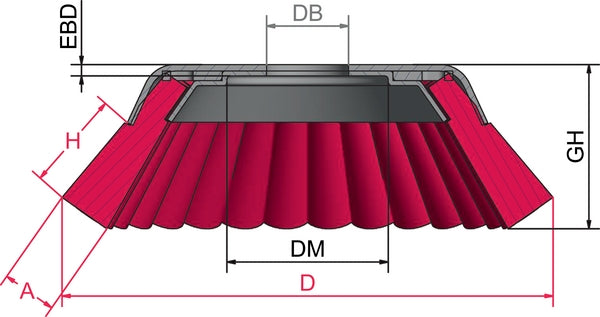 Lessmann Sensitive Unkrautbürste 200 x 20,0 mm rot PP