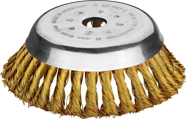 Lessmann Unkrautbürste 155 x 25,4 mm Premium Messing Pro 30 Knoten
