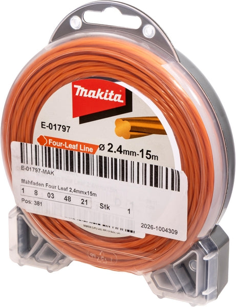 Makita Vierkant Mähfaden 2,4 mm x 15 m E01797