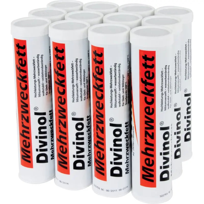 Divinol Mehrzweckfett Universal 22971 12x400g – Schmierfett Kartusche gelbbraun NLGI 2
