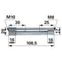 Messerwelle 108,5 mm Stiga 1134039701 – Ersatz für Park 100B, Park M110S, Villa 85B