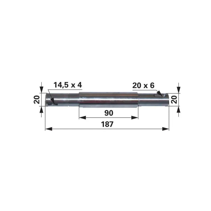Messerwelle 187 mm Ersatz für GGP 250208010 und 250208011 passend zu TC 102 TC 122 rechtsdrehend kompatibel mit Messerspindel 00434248
