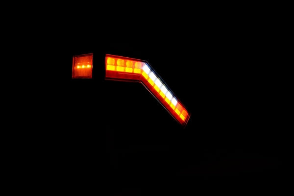 Multifunktions-Rücklicht LED, links, rot/orange/weiß, 12-24V, 238x181x72mm passend für Universal
