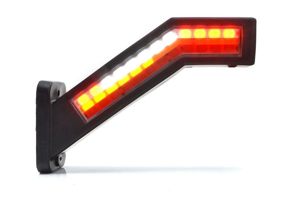 Multifunktions-Rücklicht LED, rechts, rot/orange/weiß, 12-24V, 238x181x72mm passend für Universal