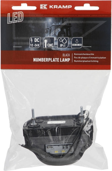 Nummerschildbeleuchtung schwarz LED 12-24V passend für Universal