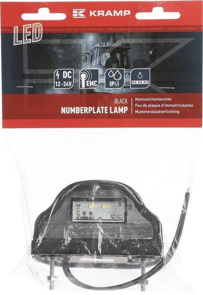 Nummerschildbeleuchtung schwarz LED 12-24V passend für Universal