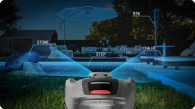 Sunseeker Elite X5 Mähroboter mit kabelloser Navigation und Allradantrieb bis 2.000 m² Sunseeker