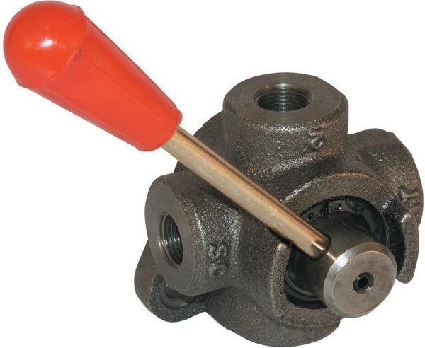 Oleodinamica Marchesini 4-Wegehahn B-Bohrung 1/2 BSP