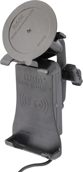 RAM Telefonhalterung mit kabelloser Ladefunktion und Saugnapf