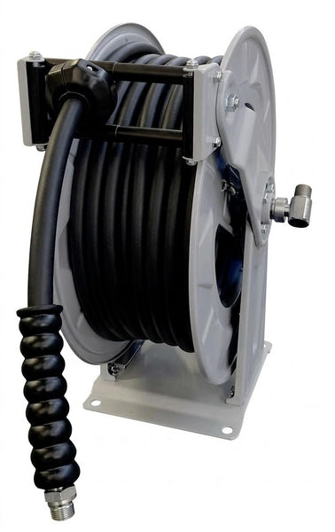 Ramex Automatischer Schlauchaufroller Stahl mit 20m 3/8" 400bar Schlauch und 3/8" Außengewinde