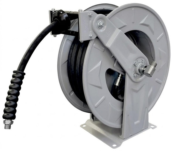 Ramex Automatischer Schlauchaufroller Stahl mit 20m 3/8" 400bar Schlauch und 3/8" Außengewinde