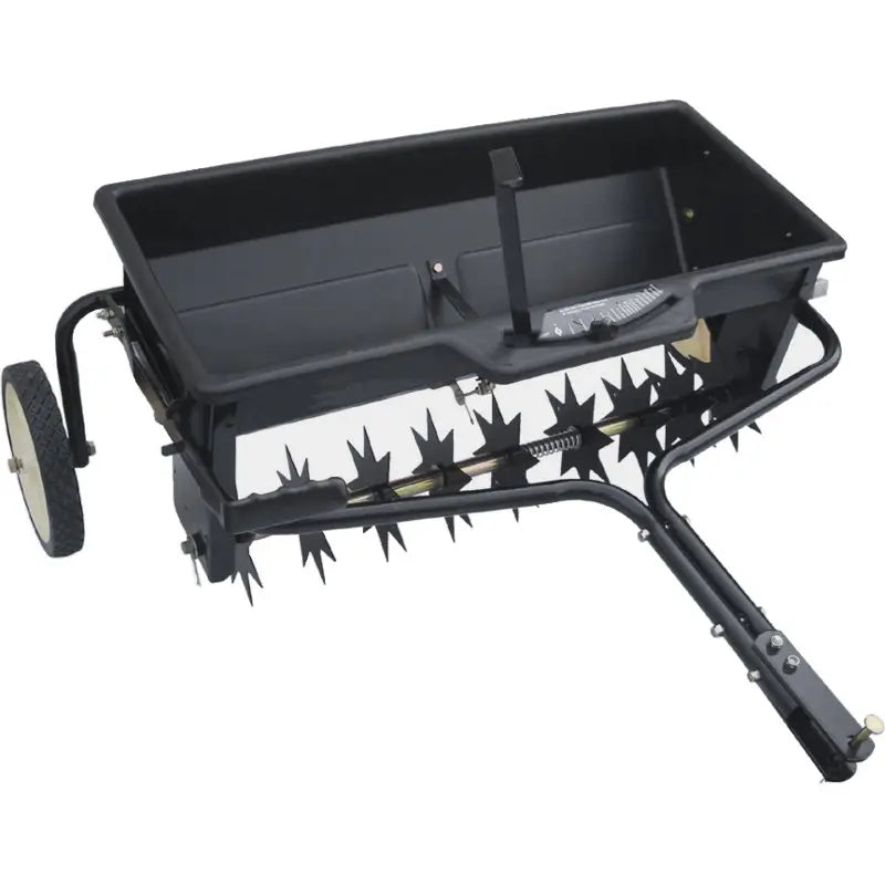 Rasenlüfter Reihenstreuer Kombigerät 45 kg 80 cm mit 9 Vertikutiermessern
