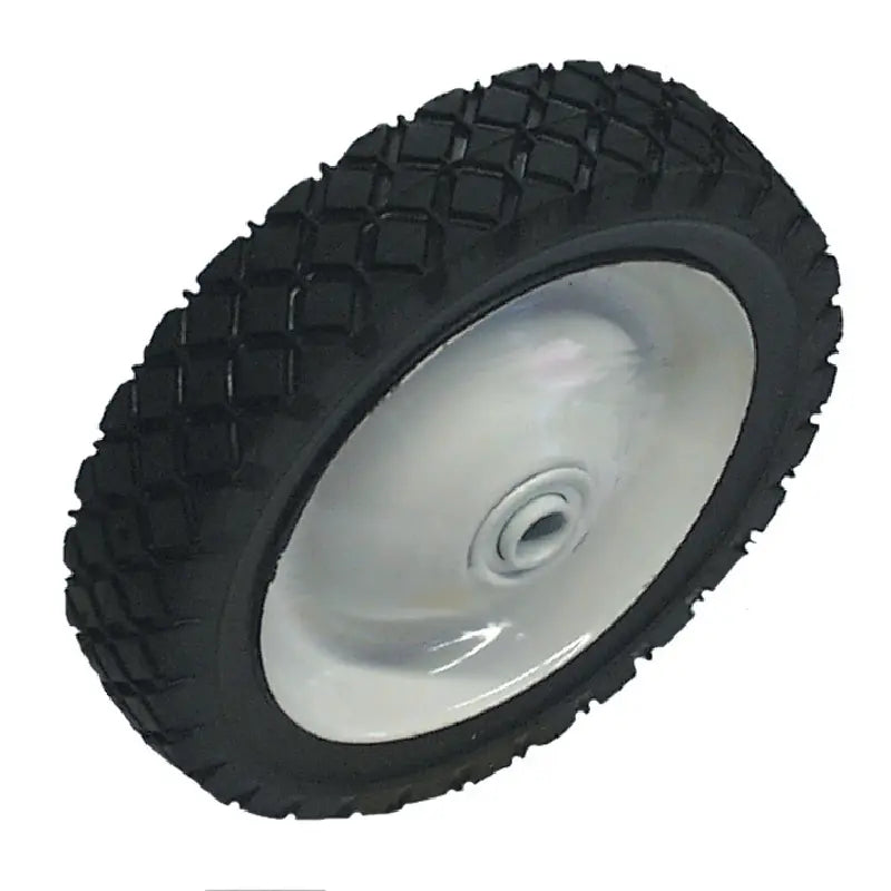 Rasenmäherrad 175 mm universal mit Kugellager, PVC-Reifen und Stahlfelge, Kreuzprofil