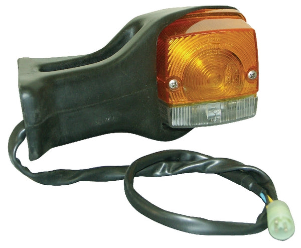 Richtungs- und Positionslicht Halogen, vorne, quadratisch, 12 V, gelb / transparent, angeschraubt, 190x AMP-Stecker, Cobo 03-434-000-01