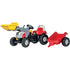 rolly Kid Steyr 6165 CVT 023936 Tretfahrzeug mit Lader und Anhänger für Kinder