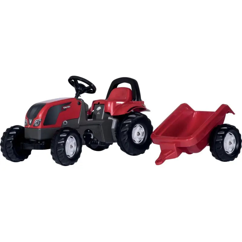 rolly Kid Valtra Trettraktor mit Anhänger in rotem Valtra-Design für Kinder ab 2,5 Jahren