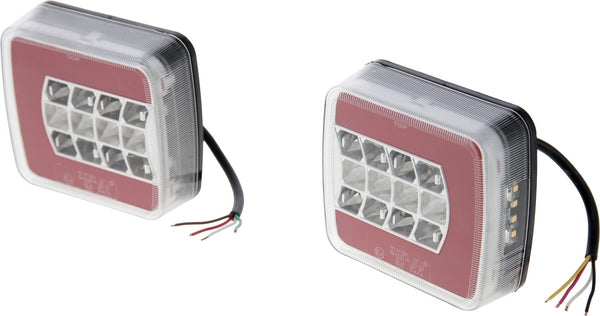 Rückleuchte LED, rechteckig, 12/24V, 98,8x106,5x35mm passend für Universal