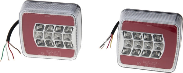 Rückleuchte LED, rechteckig, 12/24V, 98,8x106,5x35mm passend für Universal