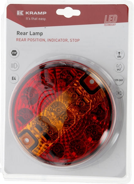 Rückleuchte LED, rund, 12-24V, Durchmesser 140mm passend für Universal