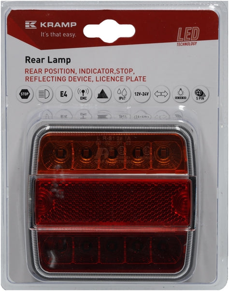 Rücklicht LED, quadratisch, 12/24V, 100x40x100mm