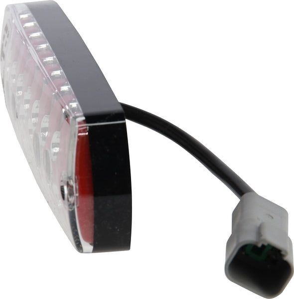 Rücklicht LED, rechteckig, 12/24V, transparent/amber/rot, anschraubbar, ECE, Hella DAF 152 9553