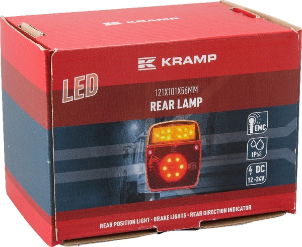 Rücklicht multifunktional quadratisch 5 pins LED 12-24V passend für Universal