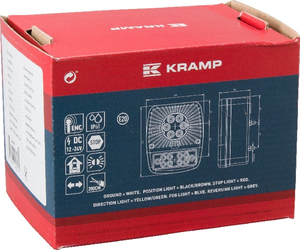 Rücklicht multifunktional quadratisch LED 12-24V passend für Universal