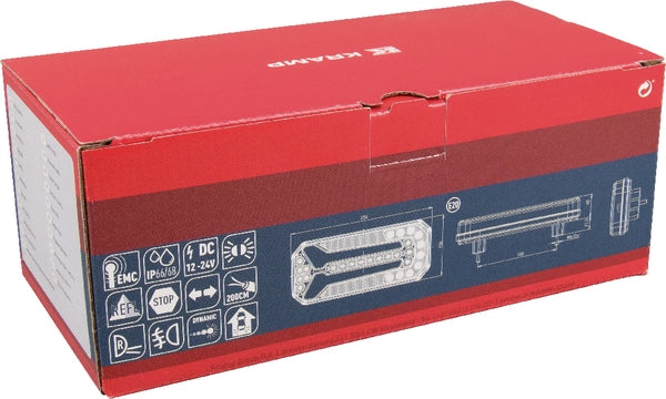 Rücklicht multifunktional Rechteck dynamic LED 12-24V passend für Universal