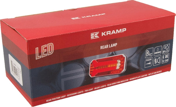 Rücklicht multifunktional Rechteck dynamic LED 12-24V passend für Universal