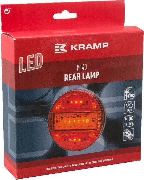 Rücklicht multifunktional rund 5 pins LED 12-24V passend für Universal