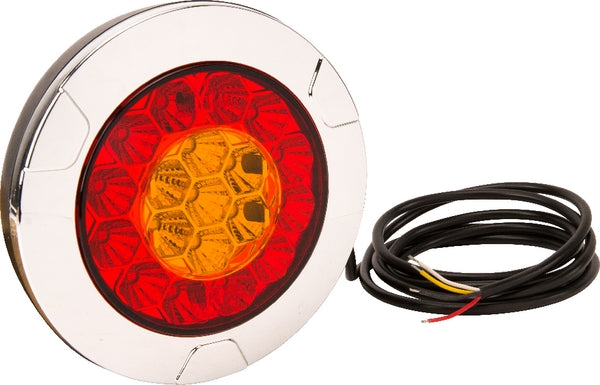 Rücklicht multifunktional rund silber LED 12-24V passend für Universal