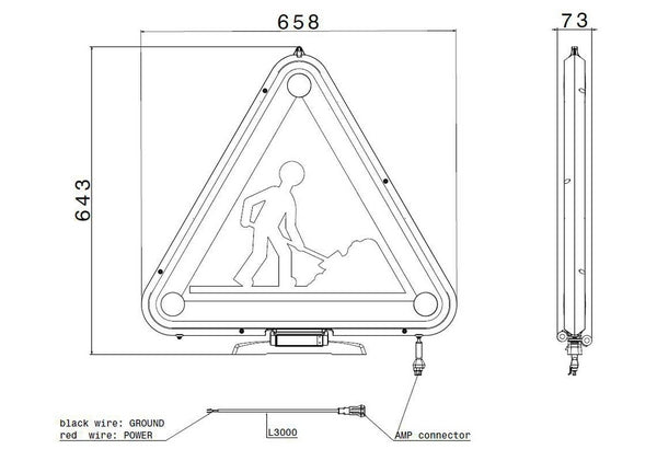 Sacex Warndreieck Triflash LED