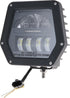 Scheinwerfer LED, 40/70W, quadratisch, 10/30V, 181x173x97mm, Delphi Stecker, Fernlicht/Abblendlicht, symmetrisches Licht, geeignet für John Deere